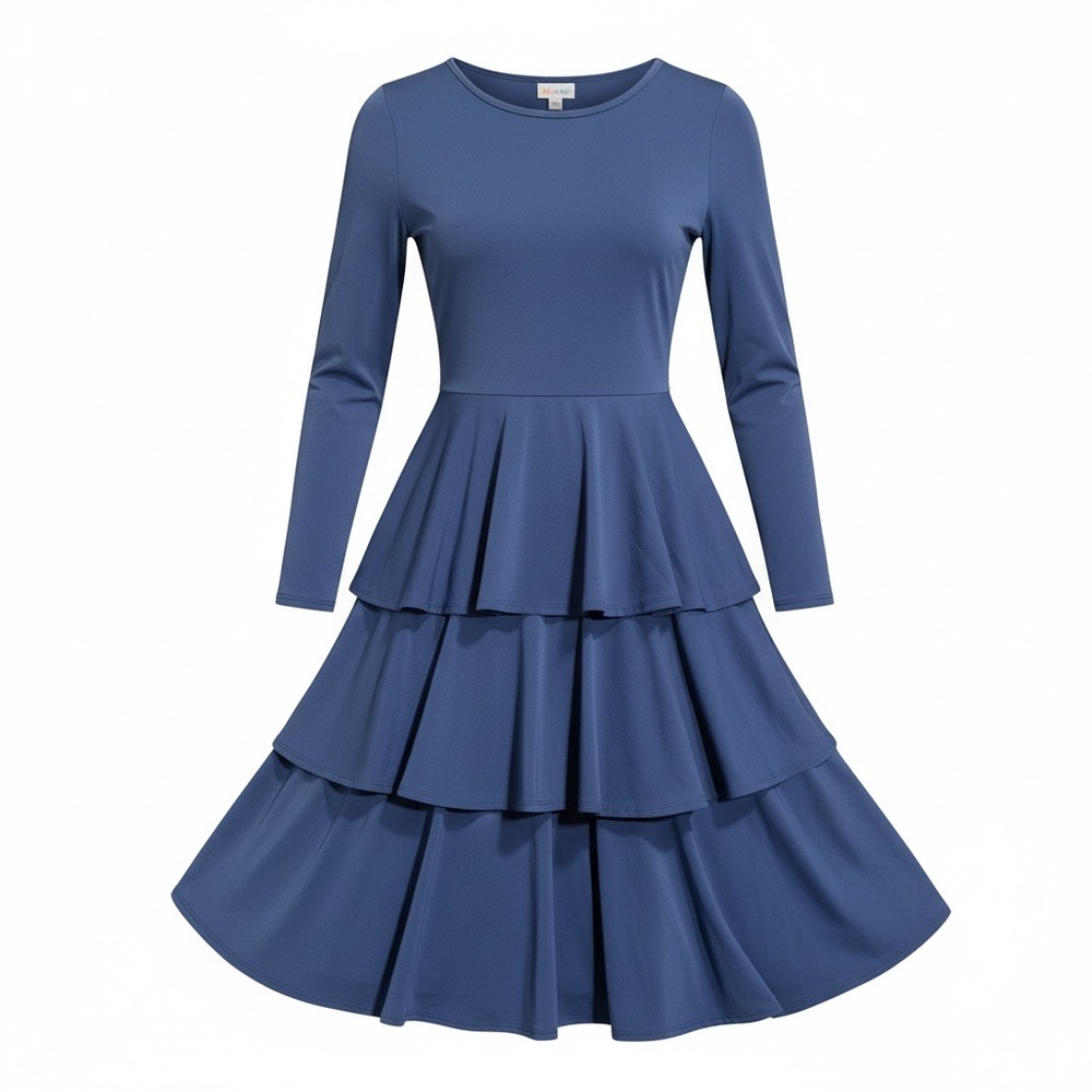 LuLaRoe Elegant Blue Tiered Dress